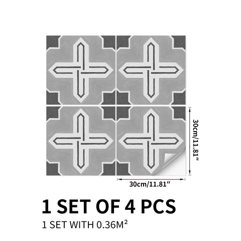 The perfect blend of art and practicality - Scandinavian style grey and white thickened frosted floor stickers