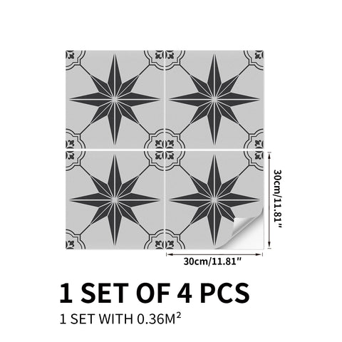 Gray and White Creative Thickened Frosted Floor Sticker