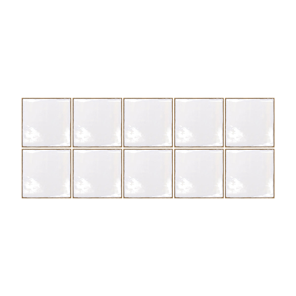 White Modern Square Tile Sticker Elegant Wallpaper 10PCS