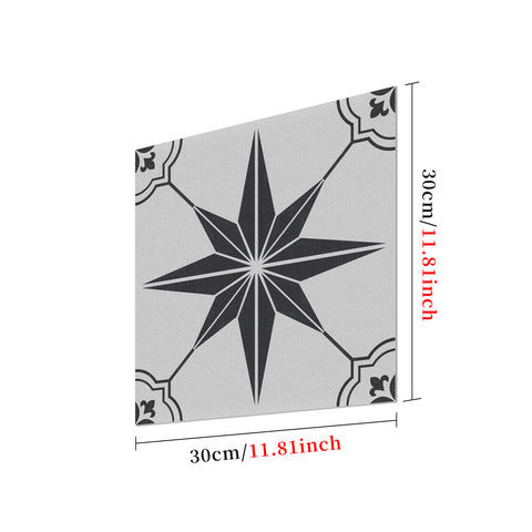 Gray and White Creative Thickened Frosted Floor Sticker