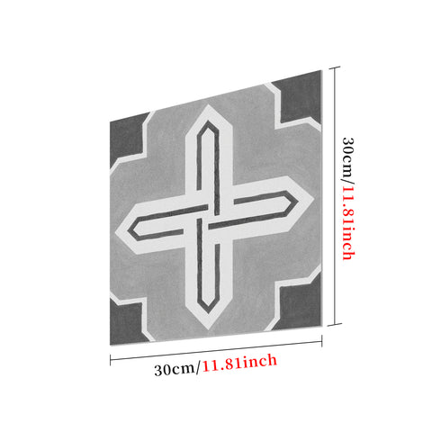 The perfect blend of art and practicality - Scandinavian style grey and white thickened frosted floor stickers