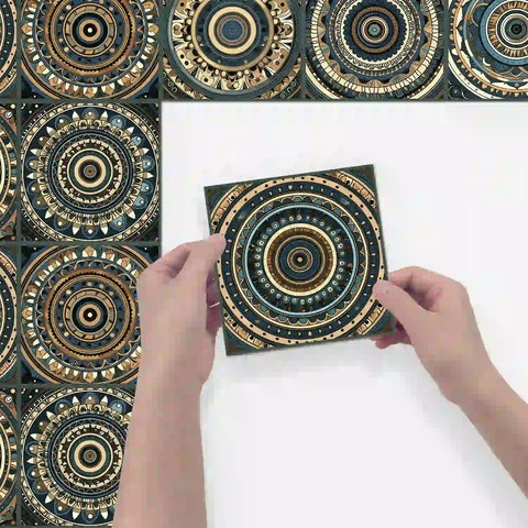 Deep blue-brown tone: the mysterious art of tile stickers