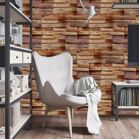 Natural Amber Glow Wood Wallpaper