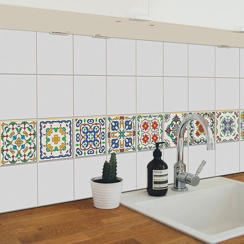 Colorful retro style: the artistic feelings of tile stickers