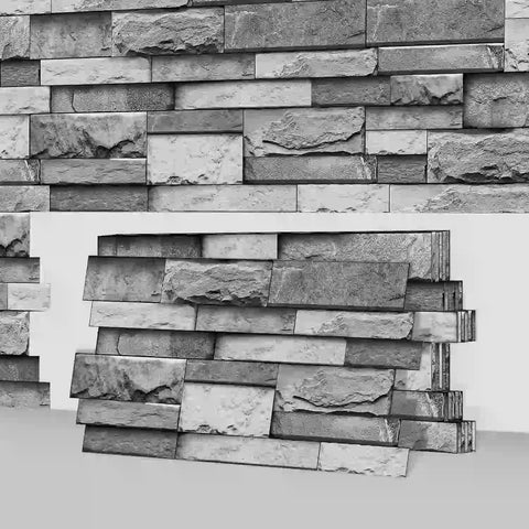 Special Shaped Marble Tile Sticker (Dark Grey) 12pcs Peel And Stick Wallpaper Luxury and Elegant Style Wall Decor