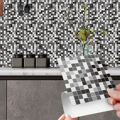Grey mosaic Creative tile stickers