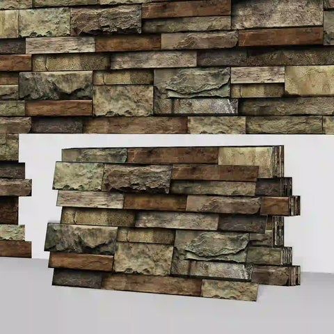 Special Shaped Marble Tile Sticker (Dark Brown) 12pcs Peel And Stick Wallpaper Luxury and Elegant Style Wall Decor