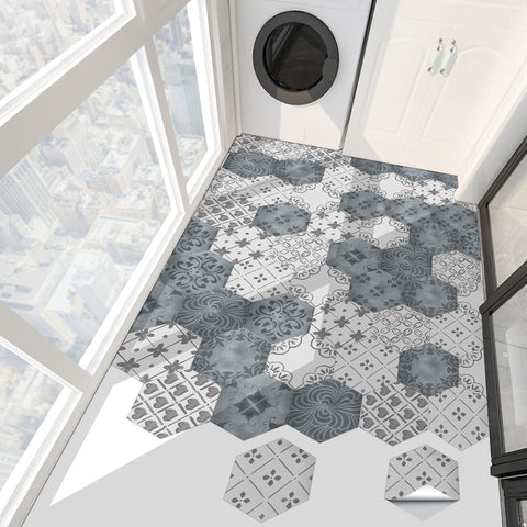 Hexagonal retro tiles: traditional elements, creative interpretation