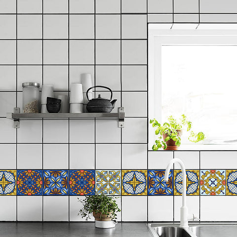 Classic tones: the retro romance of tile stickers