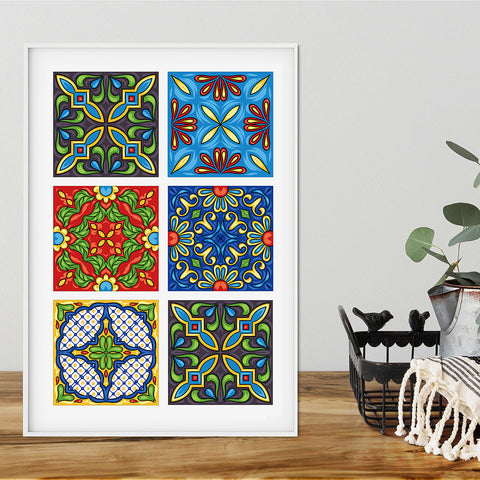 Gorgeous ethnic style: the art carnival of tile stickers