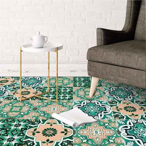 Fresh Green Charm: The Natural Style of Tile Stickers