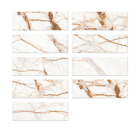 Beige Ivory Textured Marble Waterproof Tile Stickers