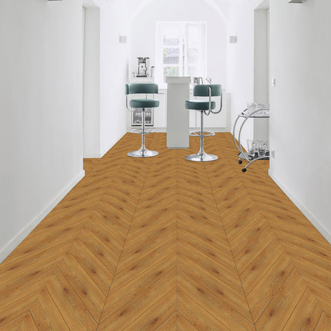 Natural Wood Floor Sticker for Corridors