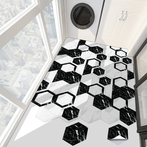 Hexagonal tiles: simplicity and nature dance together, full of modern atmosphere