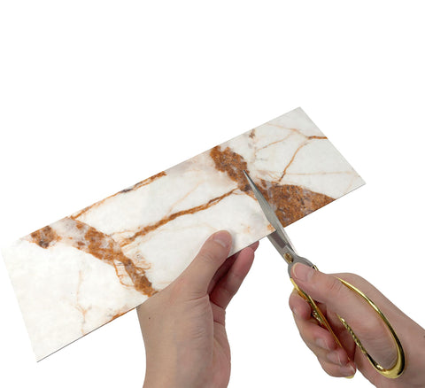 Creamy Caramel Marble Stick on Tiles for Kitchen Backsplash and Bathroom Floors