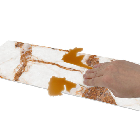 Creamy Caramel Marble Stick on Tiles for Kitchen Backsplash and Bathroom Floors