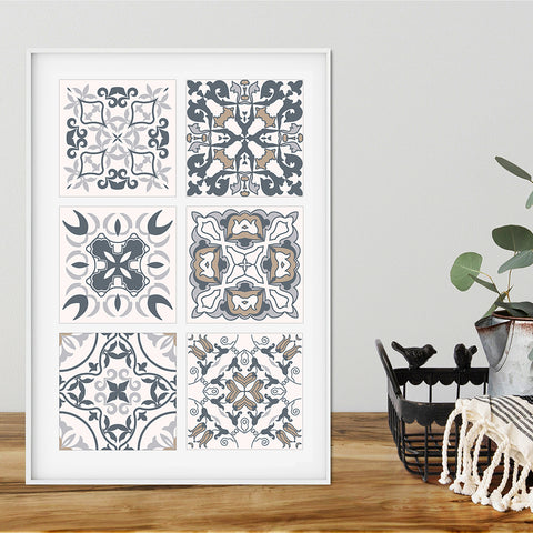 Light gray-brown tone: the retro elegance of tile stickers