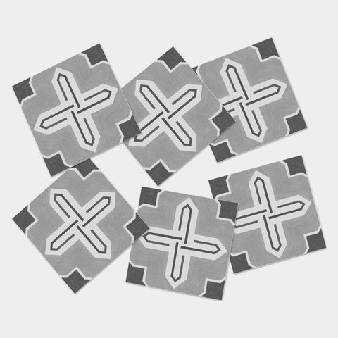 The perfect blend of art and practicality - Scandinavian style grey and white thickened frosted floor stickers