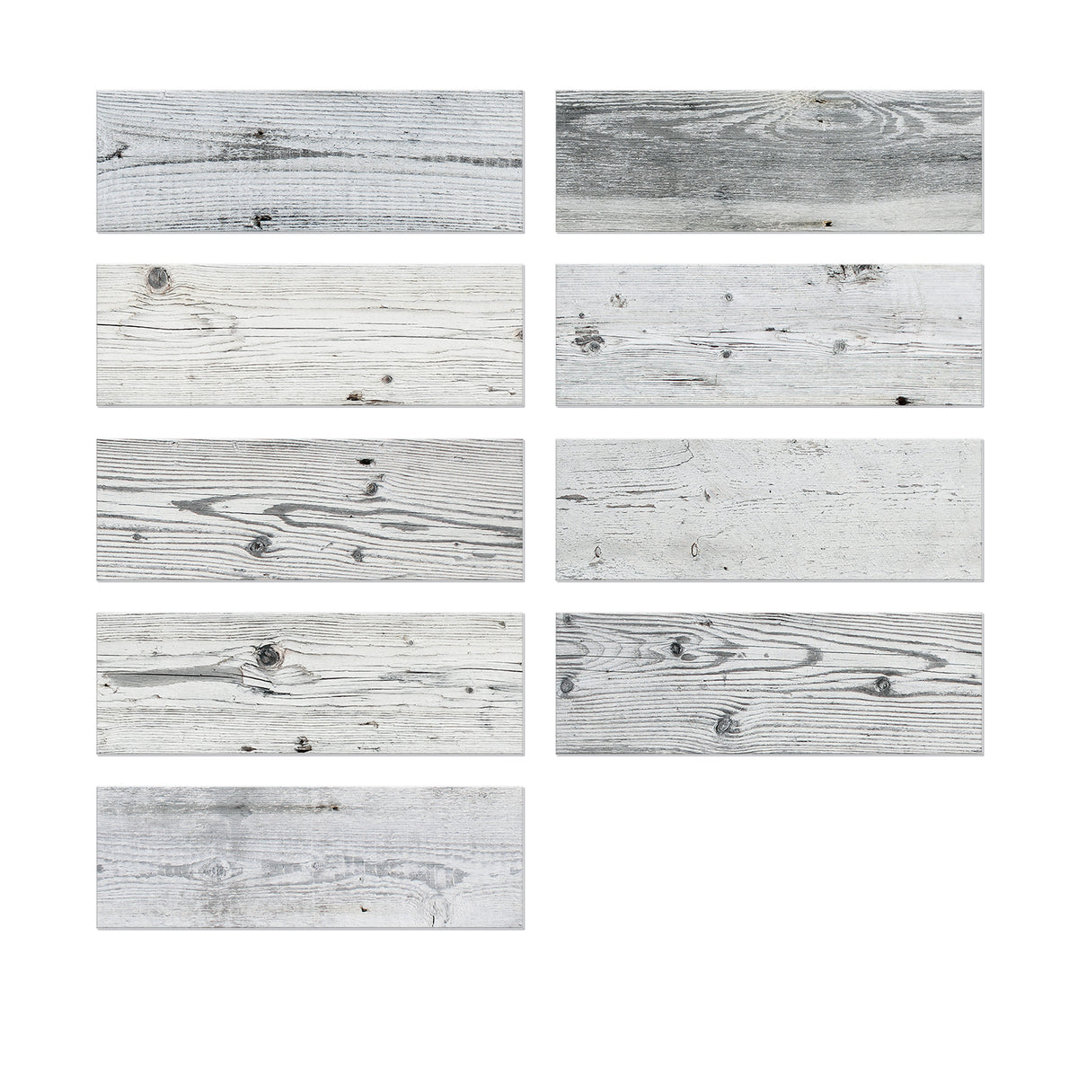 Light Grey Weathered Wood Grain Tile Stickers