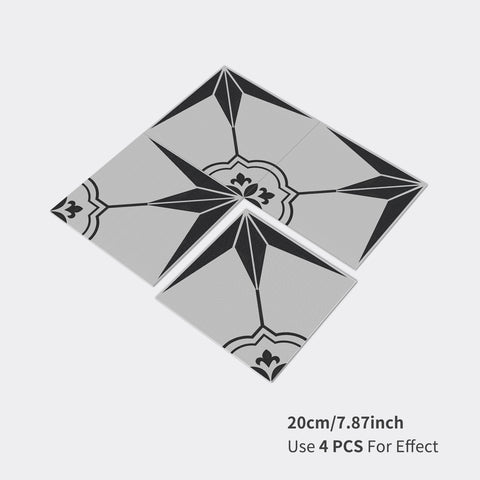 Gray and White Creative Thickened Frosted Floor Sticker