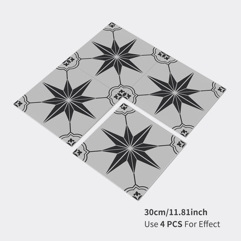 Gray and White Creative Thickened Frosted Floor Sticker