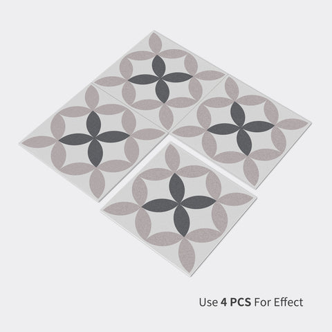 The Nordic symphony of mauve and gray, the simple beauty of art floor stickers