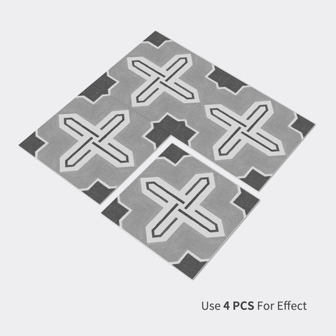 The perfect blend of art and practicality - Scandinavian style grey and white thickened frosted floor stickers