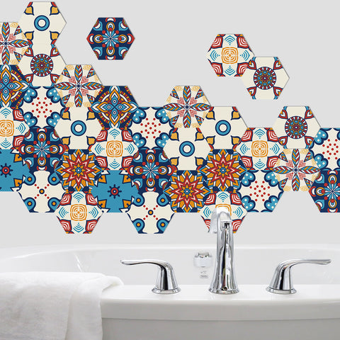 Colorful geometric oriental culture tiles: unique visual experience