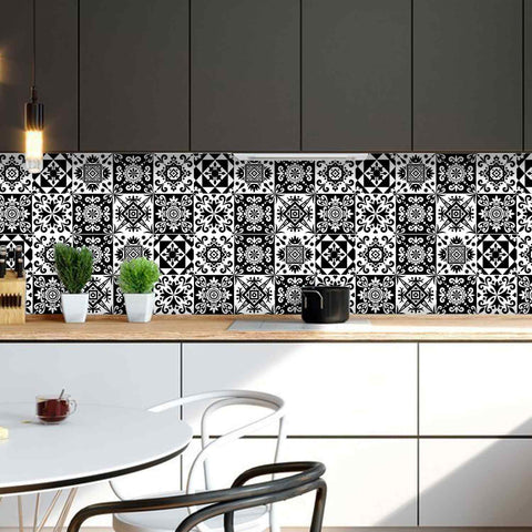 Black and white graphics Creative tile stickers