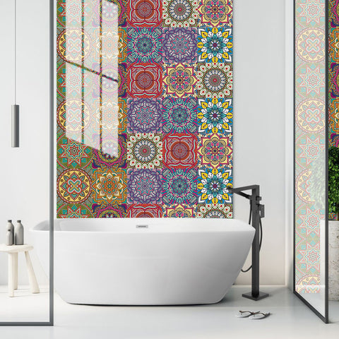 Gorgeous ethnic style: the art carnival of tile stickers