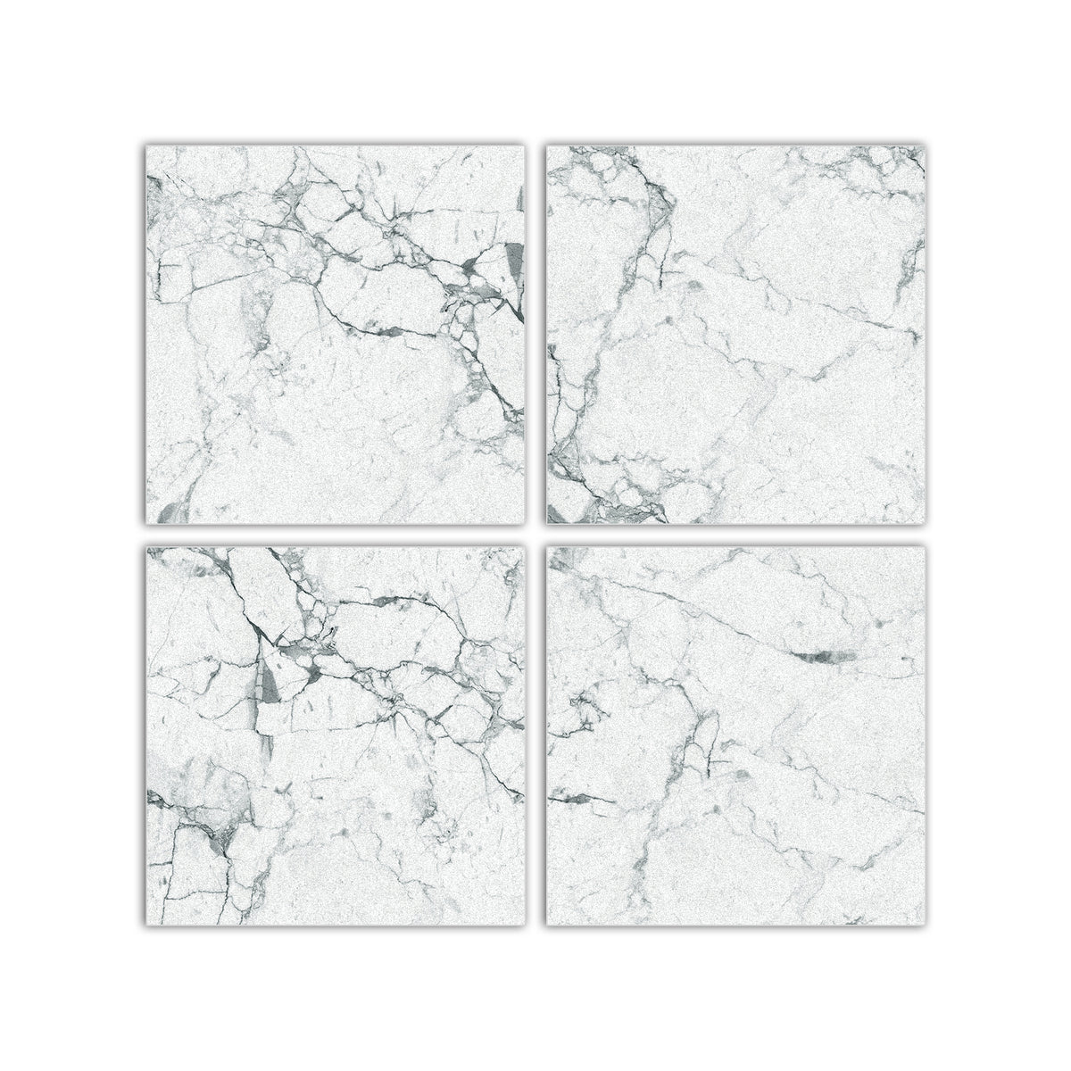 White Marble Texture Floor Stickers Peel and Stick Tile Easy to Apply Minimalist