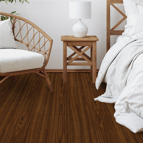 Teak Edge Grain Vinyl Flooring Roll