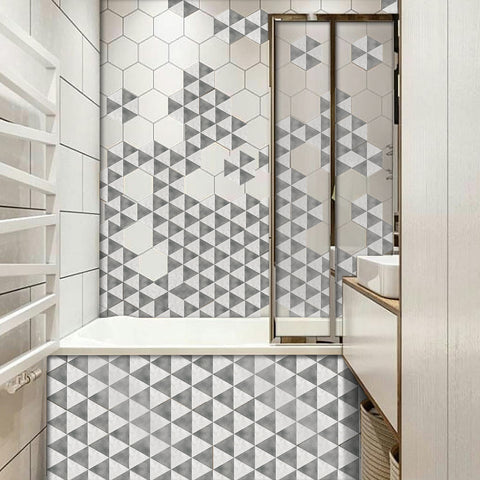 Unique geometric tiles: practical aesthetics, fresh and elegant