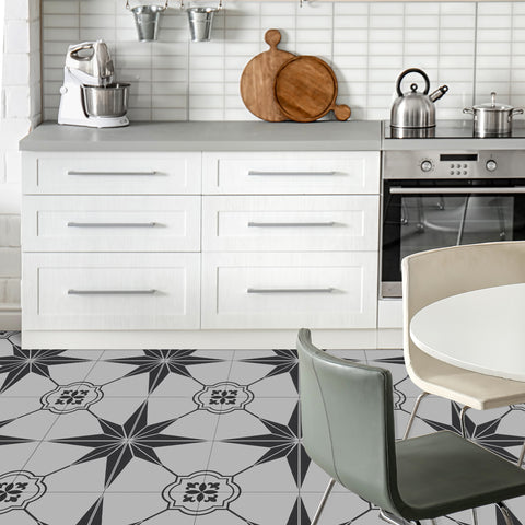 Gray and White Creative Thickened Frosted Floor Sticker