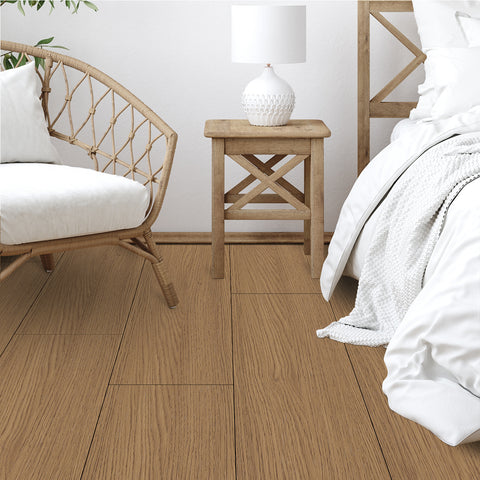 Natural Oak Edge Grain Vinyl Flooring Roll