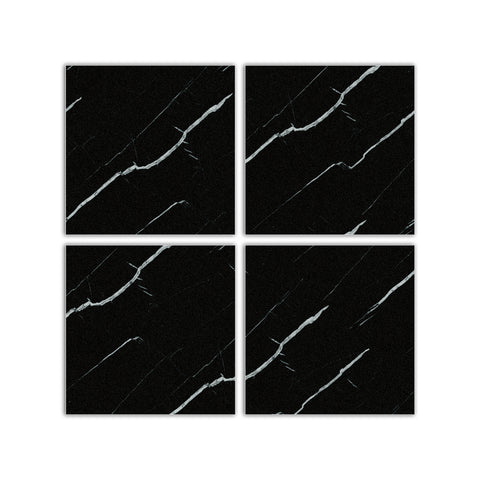 Navy Blue Marble Texture Floor Stickers Peel and Stick Tile Easy to Apply Minimalist Elegant