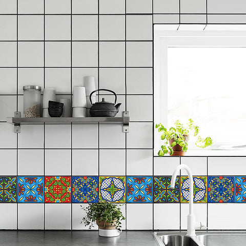 Gorgeous ethnic style: the art carnival of tile stickers