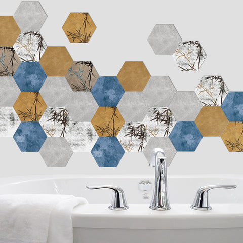 Oriental Zen hexagonal tiles: natural tranquility, beautiful atmosphere