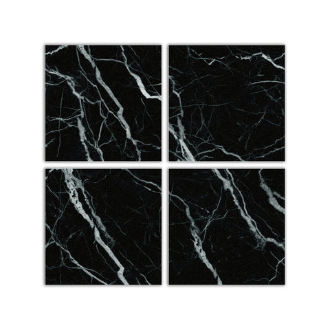 Navy Blue Marble Texture Floor Stickers Peel and Stick Tile Easy to Apply Minimalist Elegant