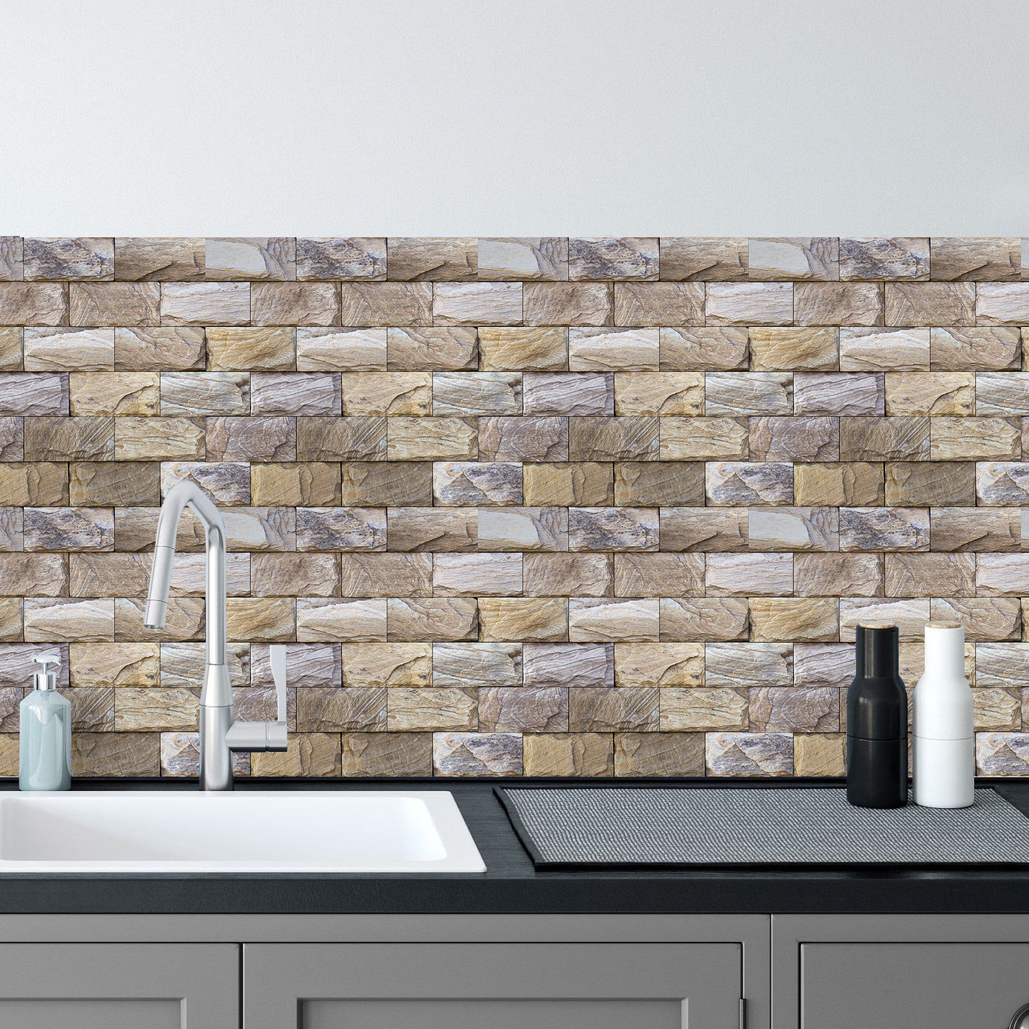 minimalist grey stone