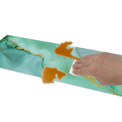 Turquoise Ocean Marble Self-Adhesive Wall Tiles for Kitchen and Home Decor
