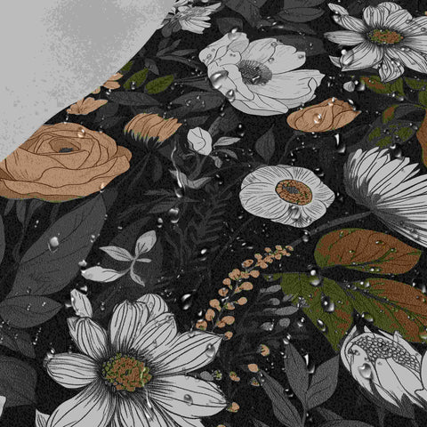 Dark floral wallpaper waterproof