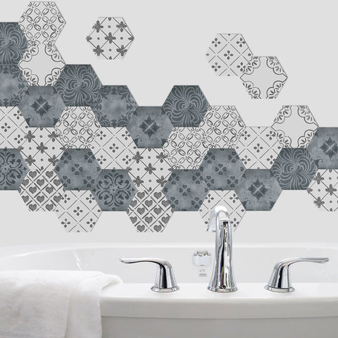 Hexagonal retro tiles: traditional elements, creative interpretation