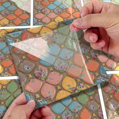 Colorful candy colors: the sweet fantasy of tile stickers