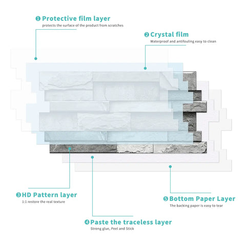 Special Shaped Marble Tile Sticker (Dark Grey) 12pcs Peel And Stick Wallpaper Luxury and Elegant Style Wall Decor