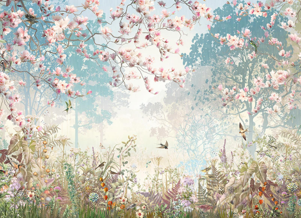 Natural Spring Flower Forest Wallpaper