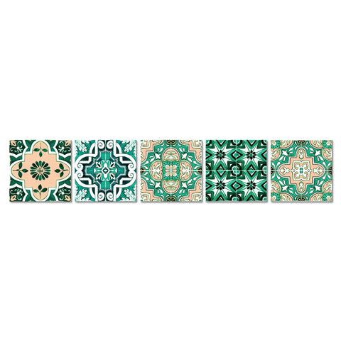 Fresh Green Charm: The Natural Style of Tile Stickers