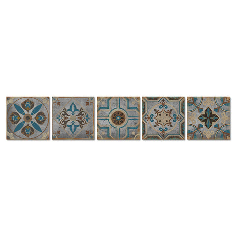 Retro blue-brown tone: the nostalgic style of tile stickers