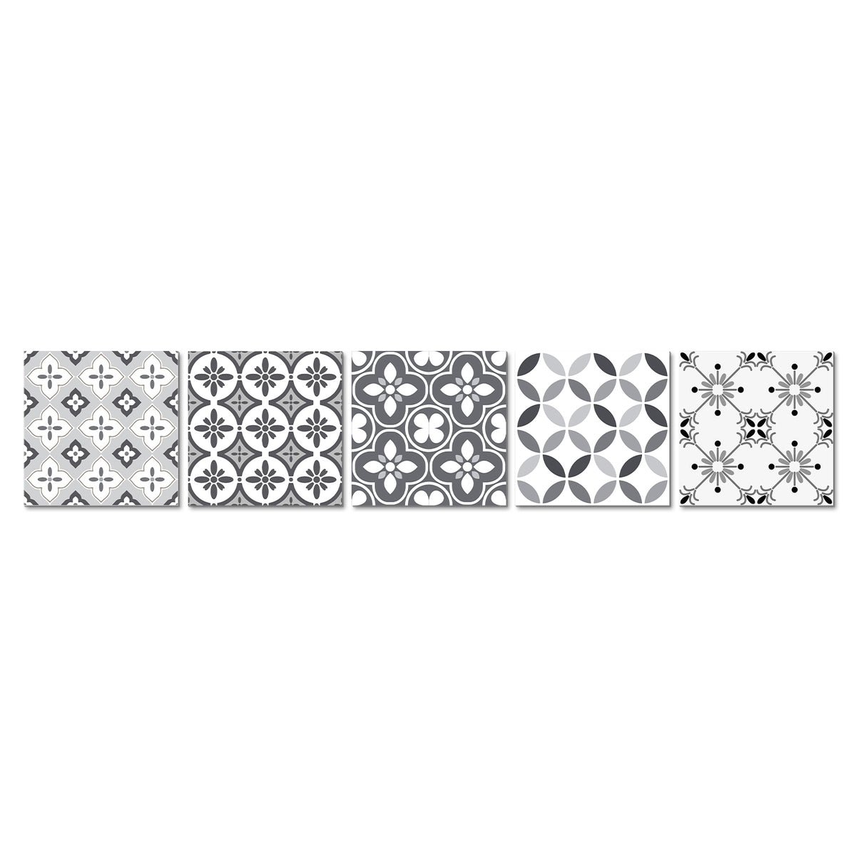 Black and White Retro Art Thickened Frosted Tile Stickers