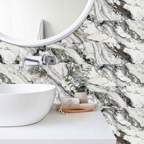 Home Decor Tile Stickers for Bathroom Walls, Stairs,and Kitchen Backsplash